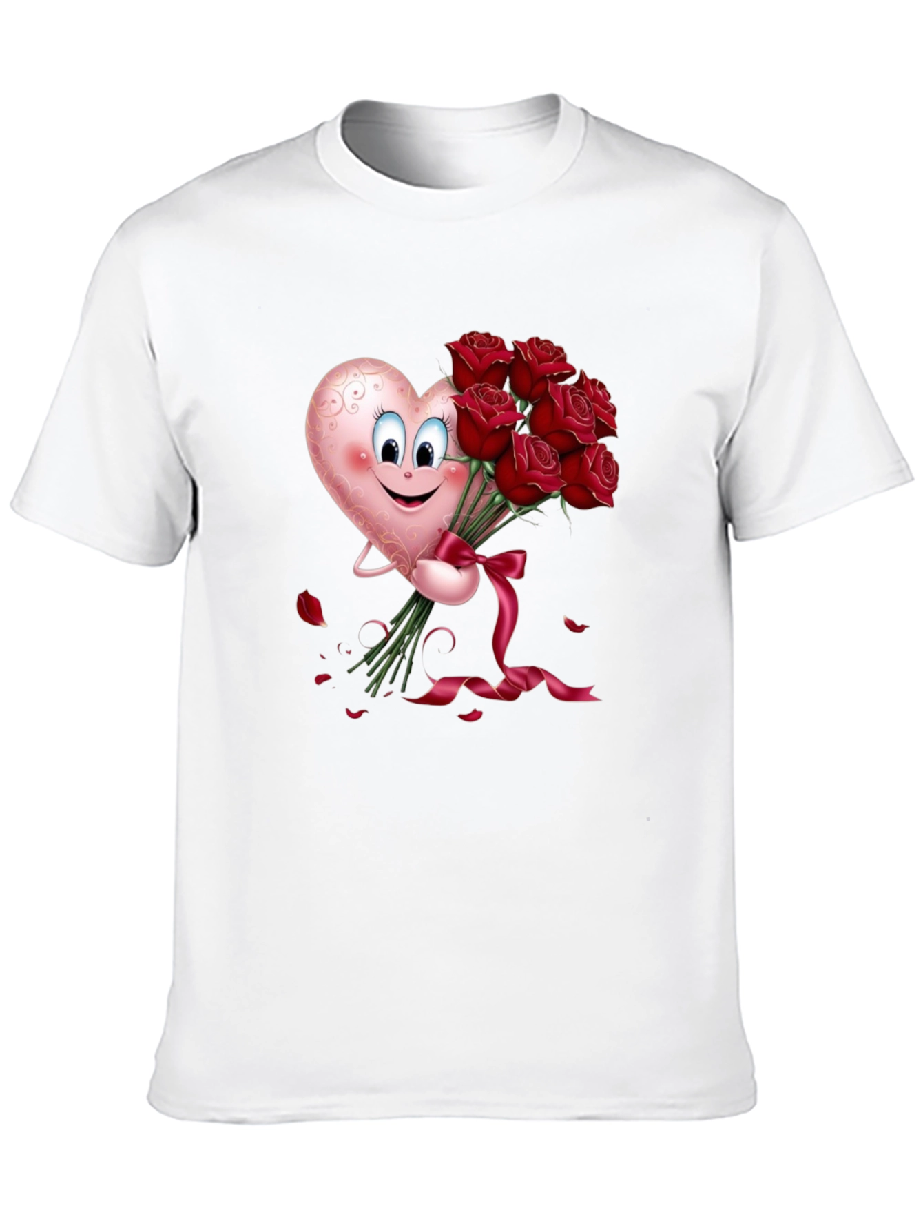 Heart & Roses Graphic Tee - Black