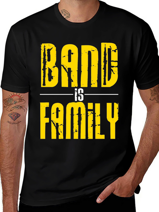 Band Is Family Graphic T-Shirt - Black