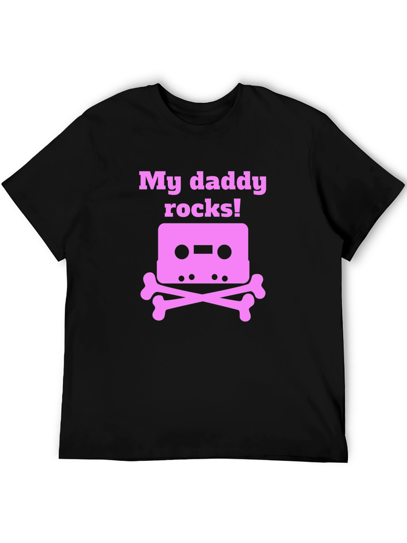 My Daddy Rocks! Cassette Skull T-Shirt