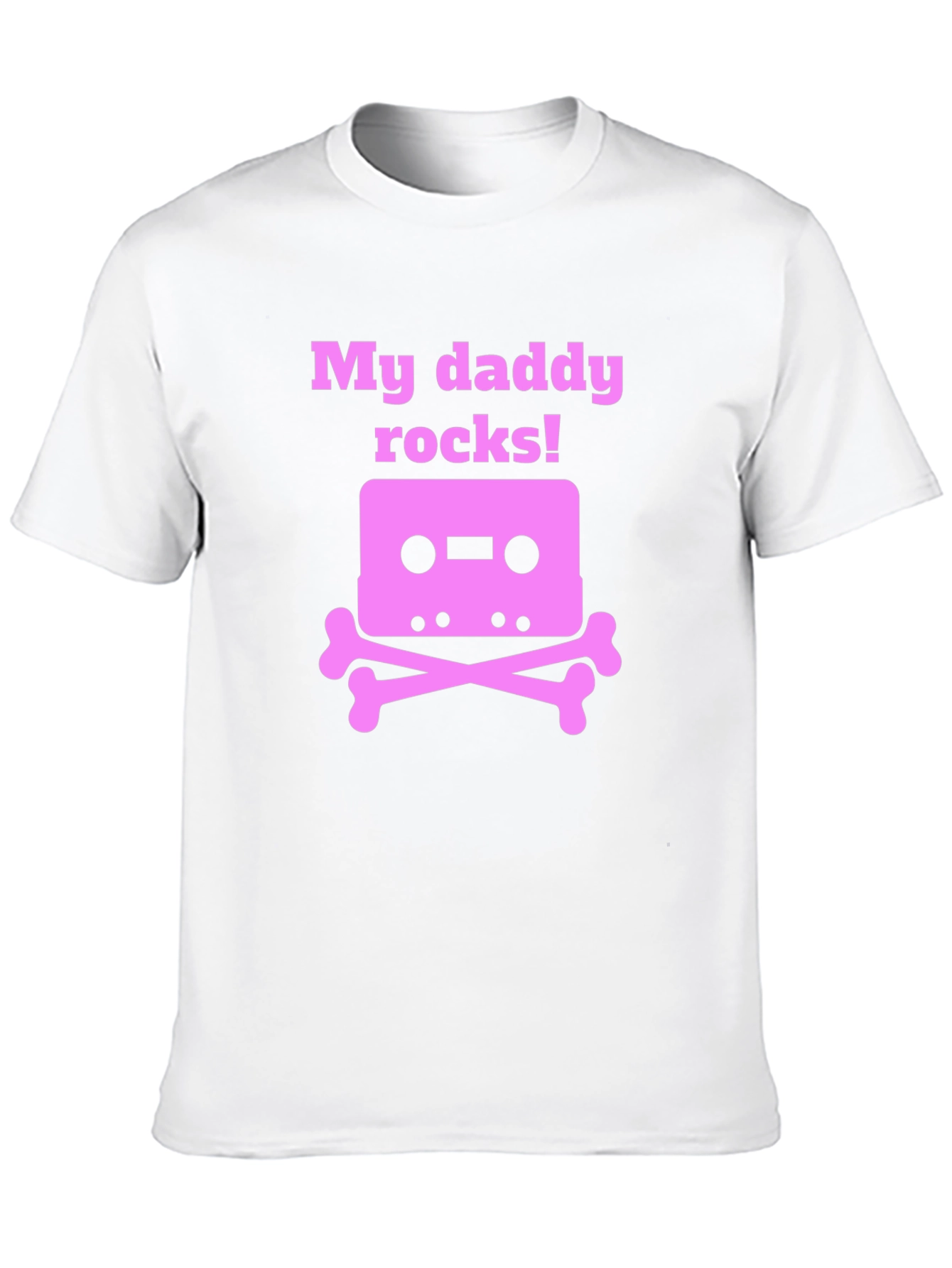 My Daddy Rocks! Cassette Skull T-Shirt