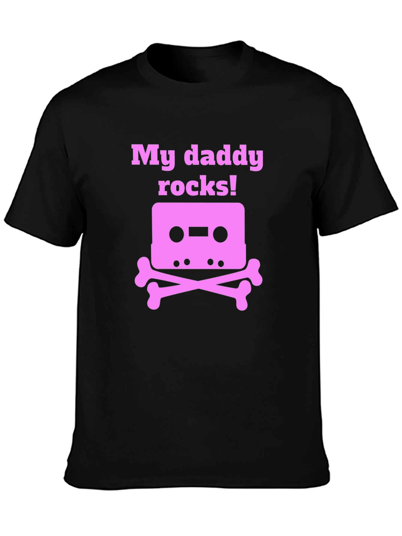 My Daddy Rocks! Cassette Skull T-Shirt