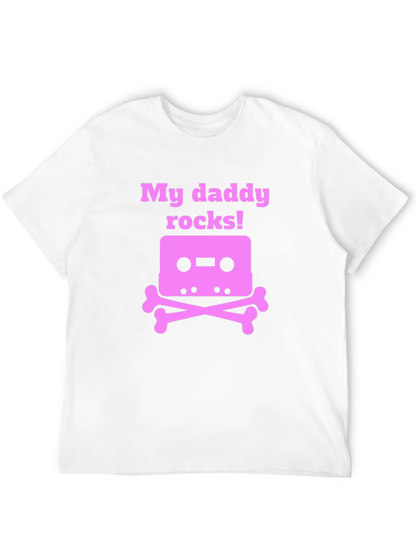 My Daddy Rocks! Cassette Skull T-Shirt