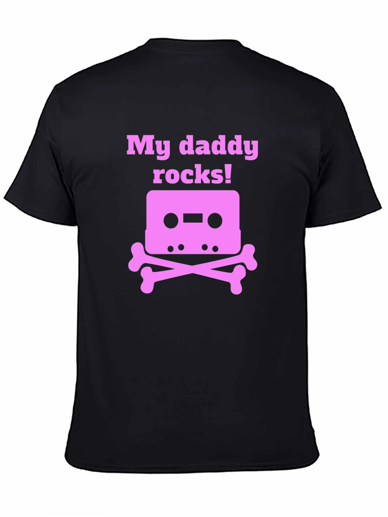 My Daddy Rocks! Cassette Skull T-Shirt
