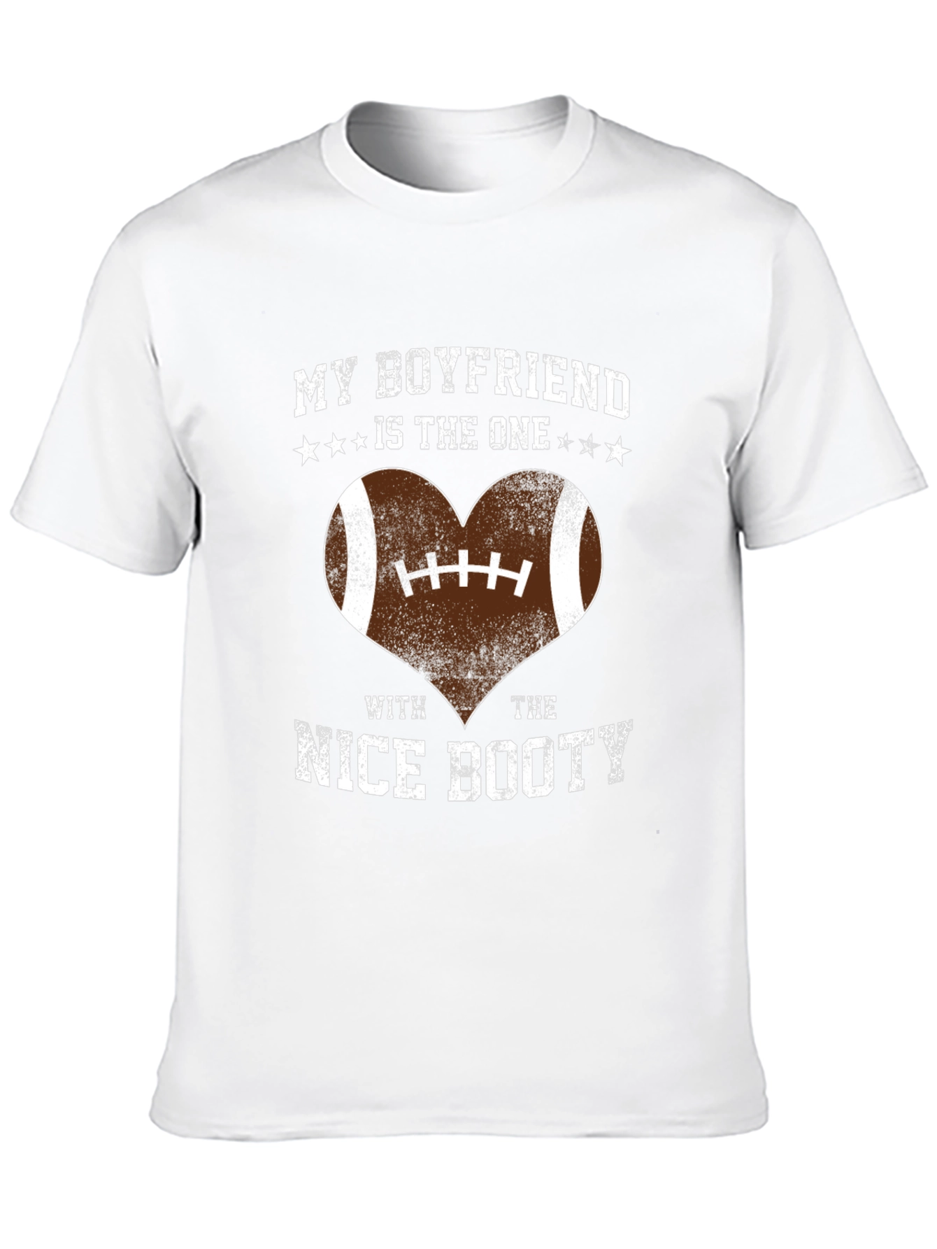 Boyfriend Nice Booty Football Heart T-Shirt