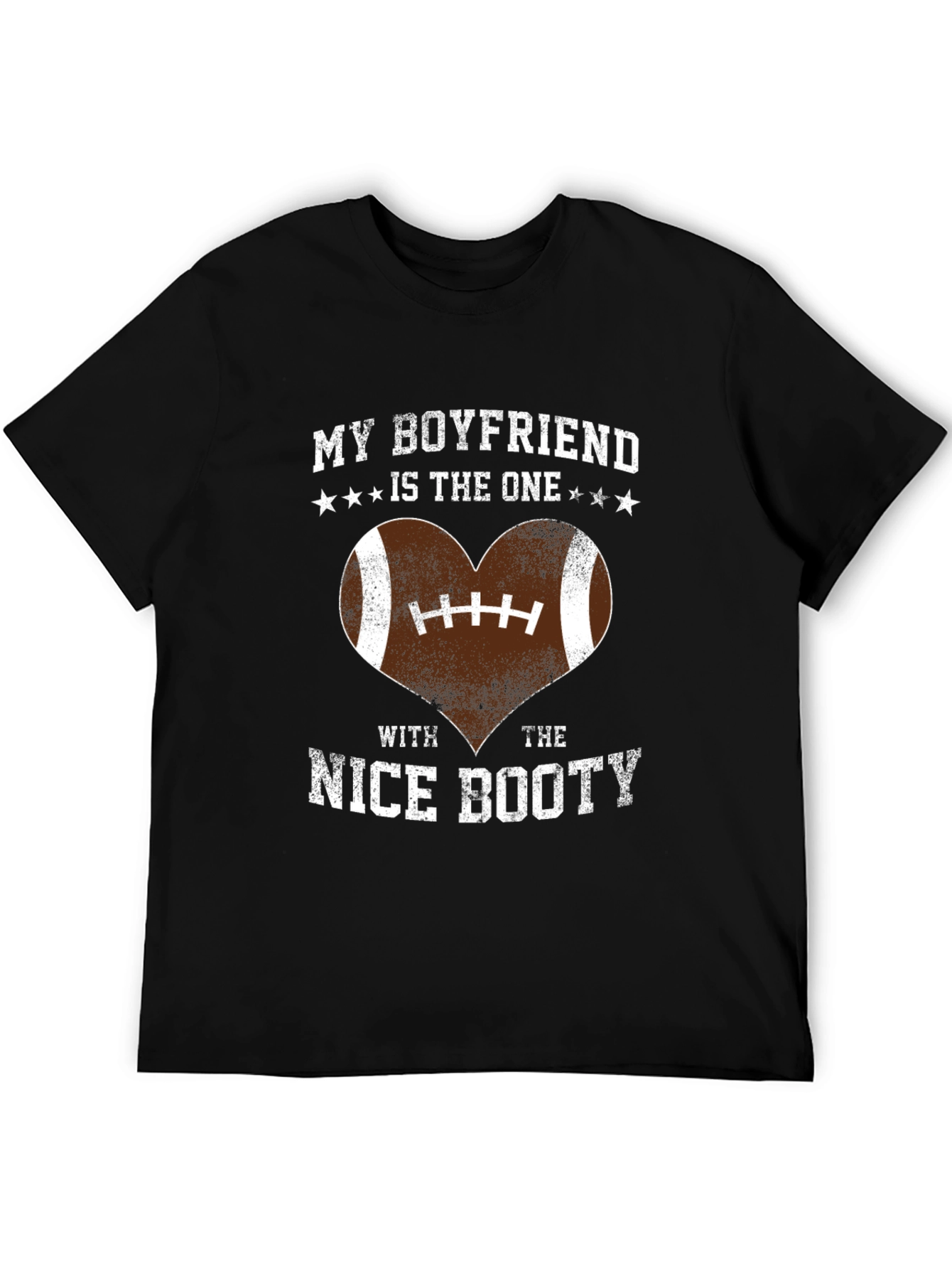 Boyfriend Nice Booty Football Heart T-Shirt
