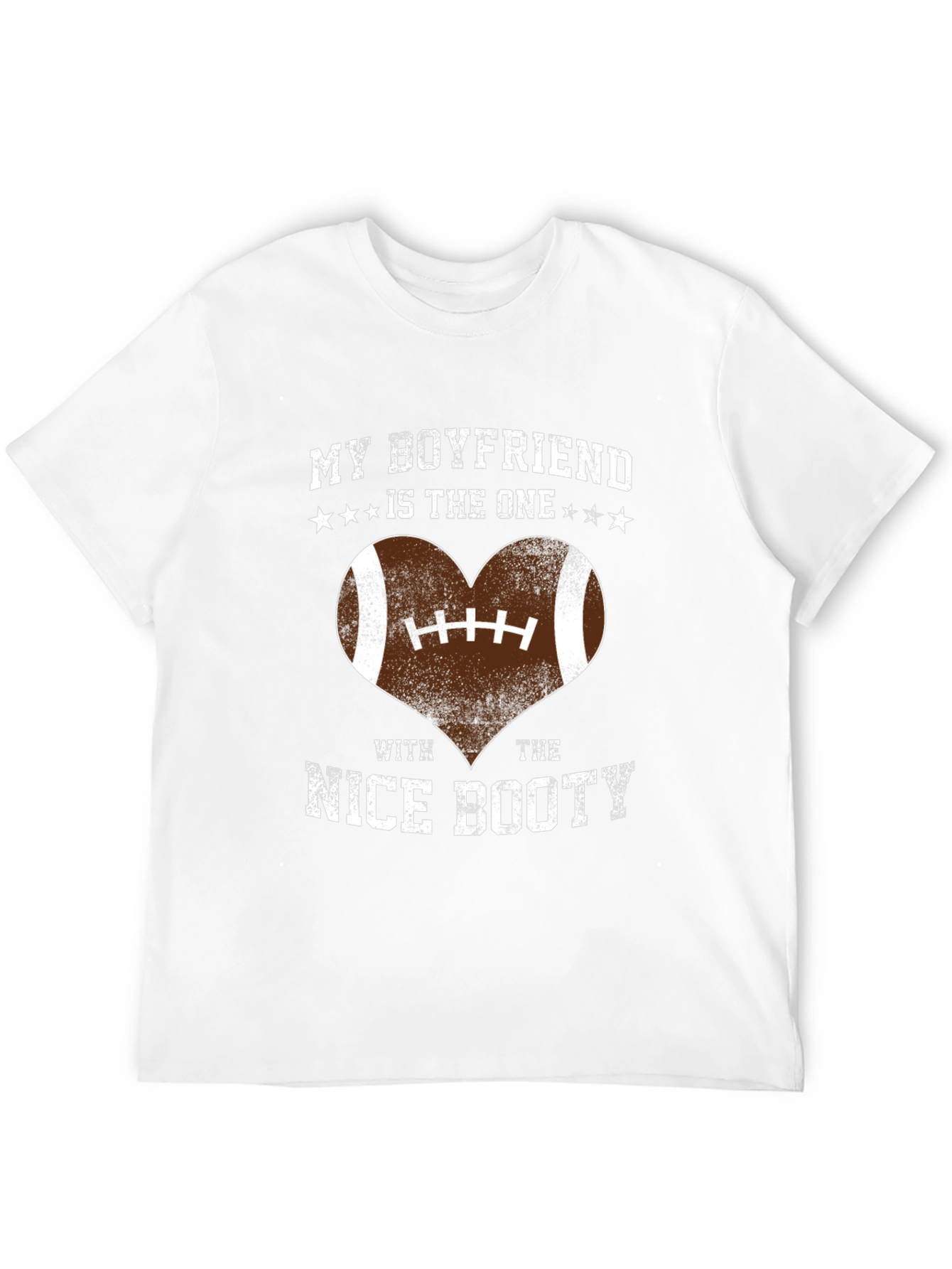 Boyfriend Nice Booty Football Heart T-Shirt