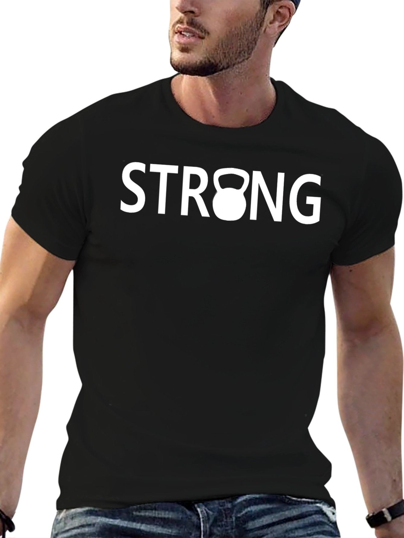 Strong Kettlebell Graphic Tee - Fitness Shirt
