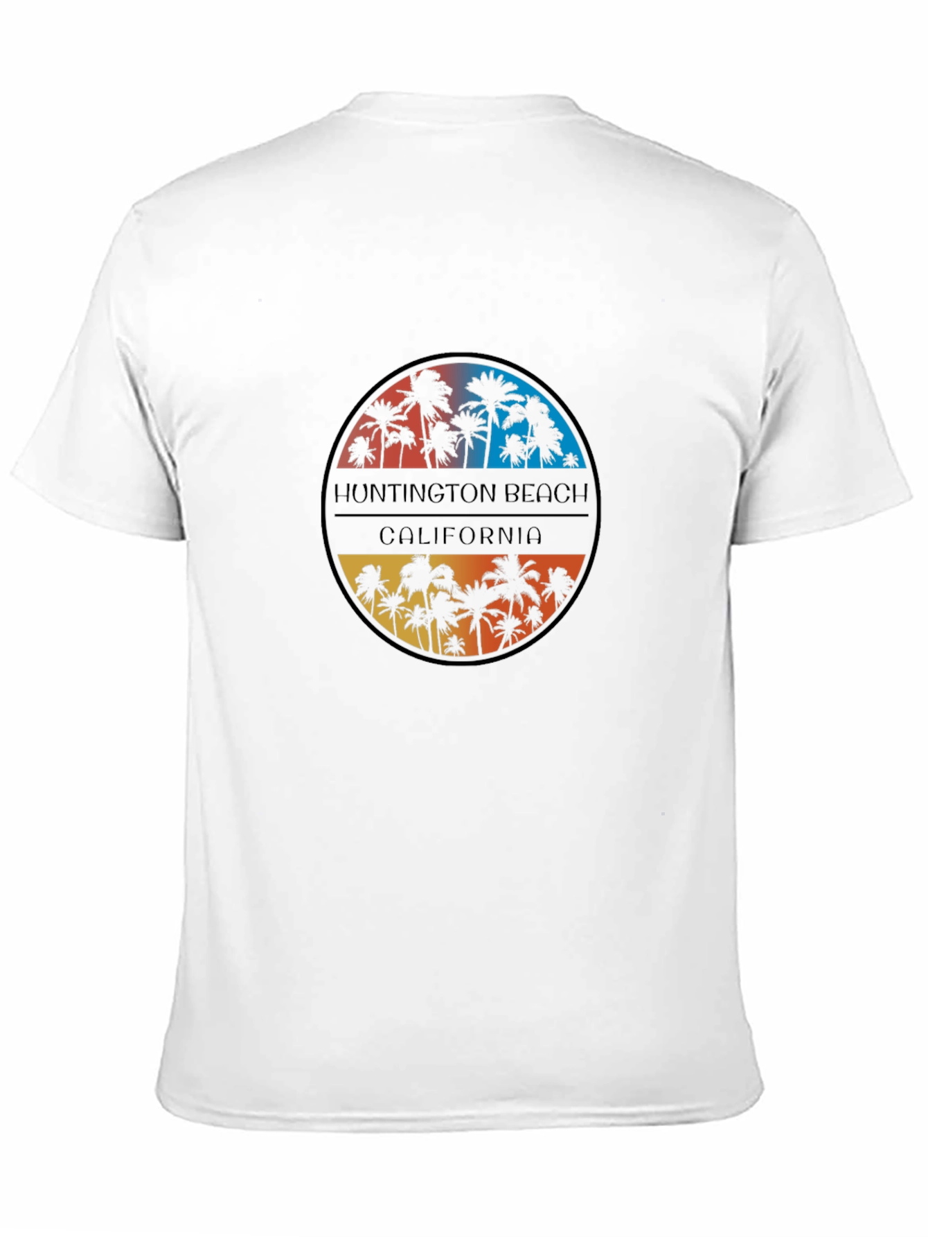 Huntington Beach California Palm Tree Graphic T-Shirt