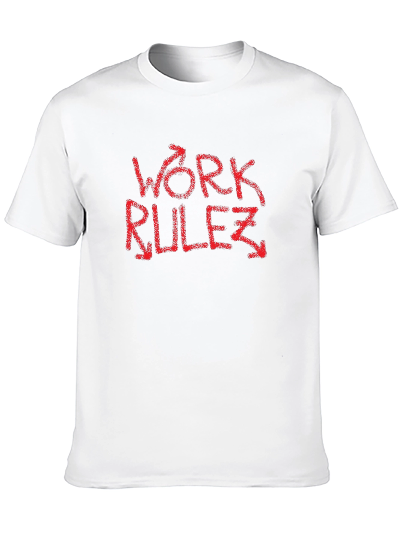 Work Rulez T-Shirt - Red Graphic Tee