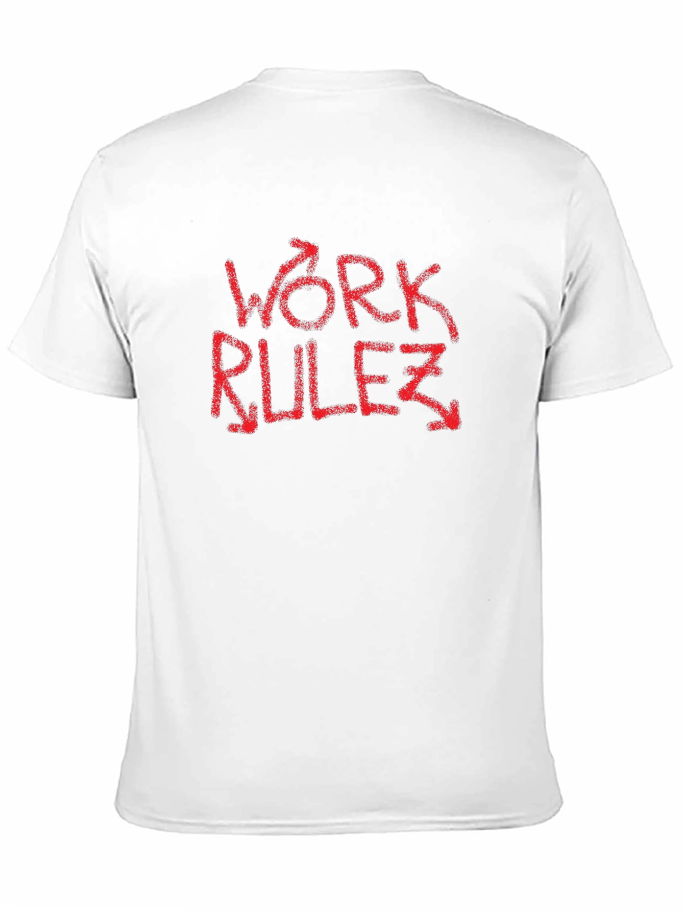 Work Rulez T-Shirt - Red Graphic Tee