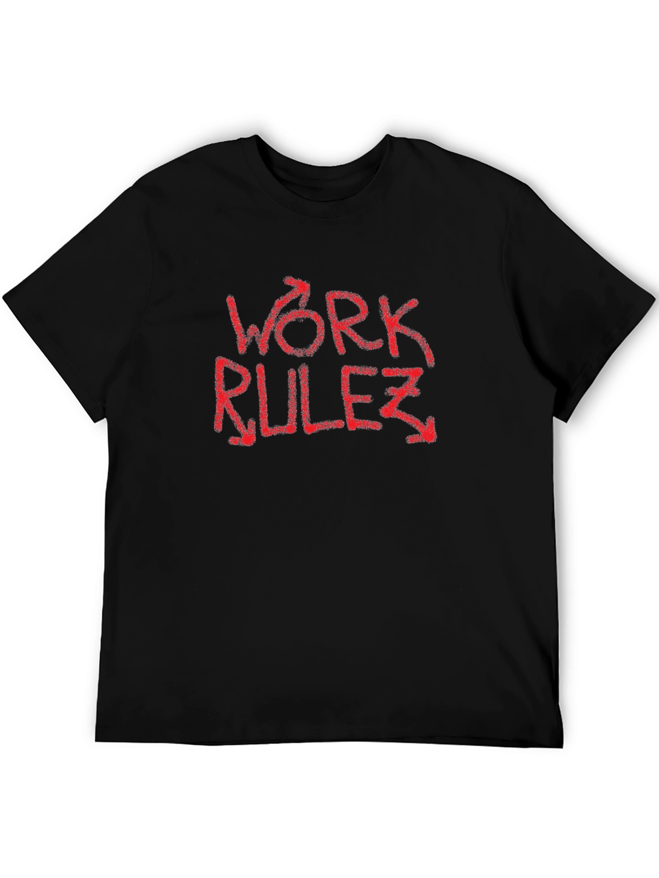 Work Rulez T-Shirt - Red Graphic Tee