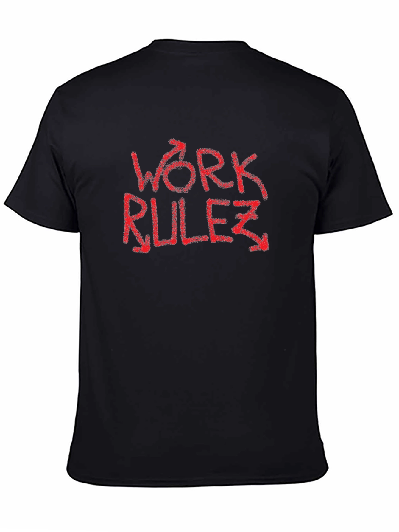 Work Rulez T-Shirt - Red Graphic Tee
