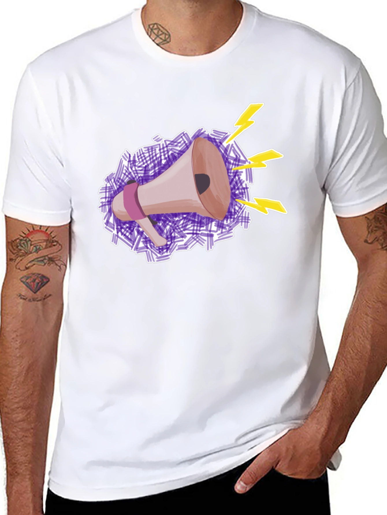 Megaphone Graphic Tee - Express Yourself!