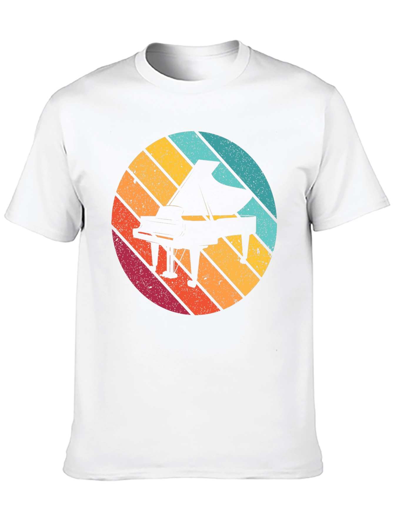 Retro Piano Graphic Tee - Black