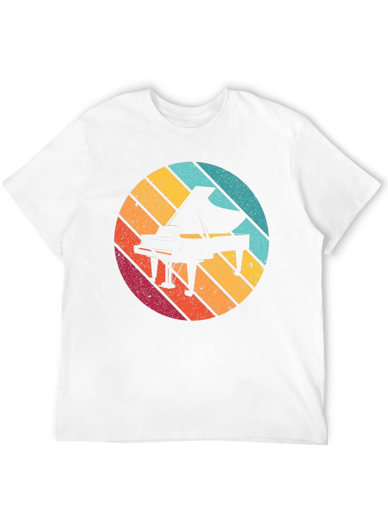 Retro Piano Graphic Tee - Black