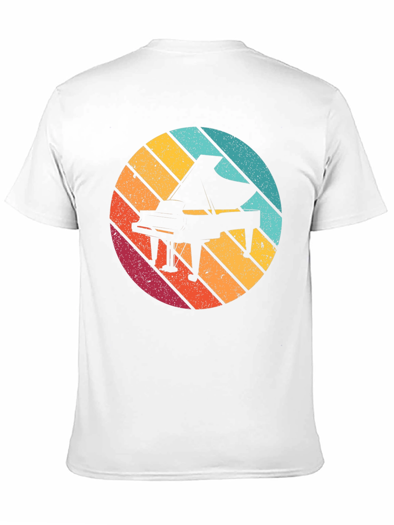 Retro Piano Graphic Tee - Black