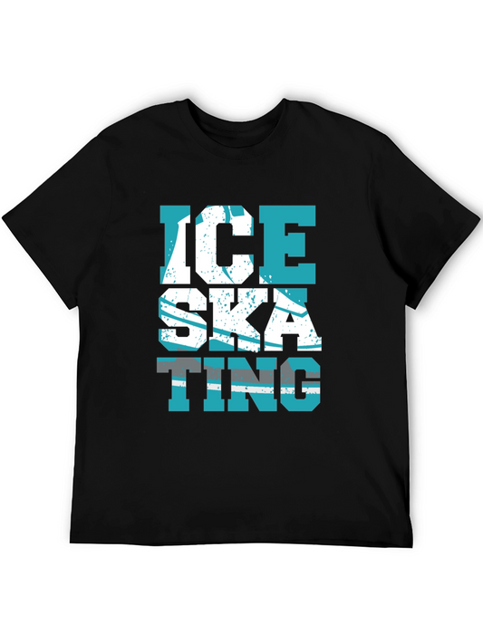 Ice Skating Graphic T-Shirt - Sporty Black Tee
