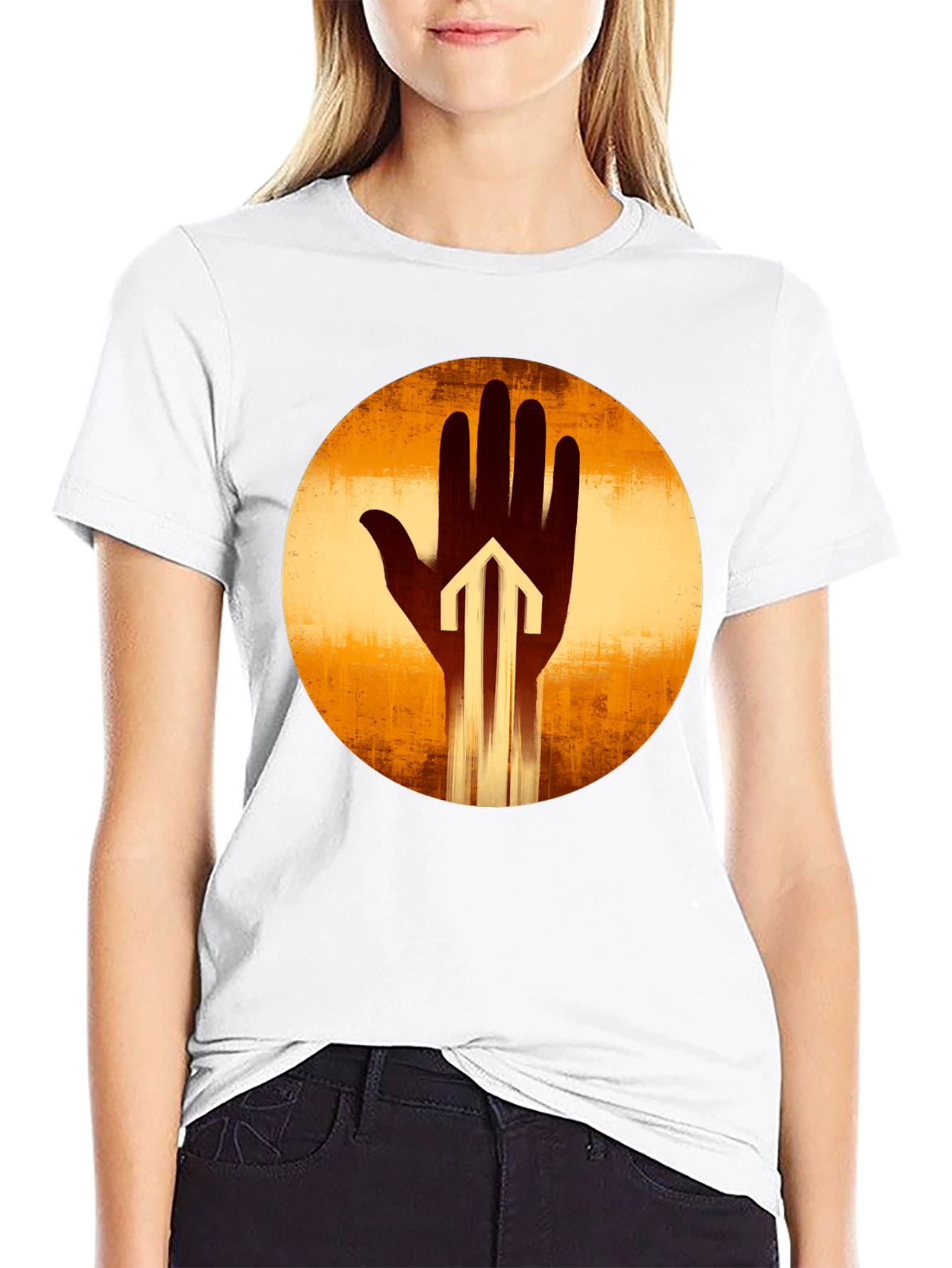 Symbolic Hand Graphic Print Tee