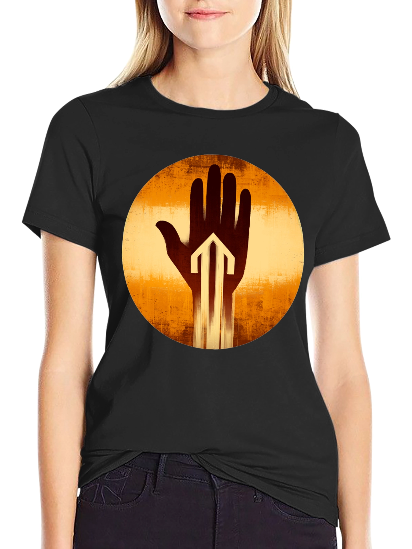 Symbolic Hand Graphic Print Tee