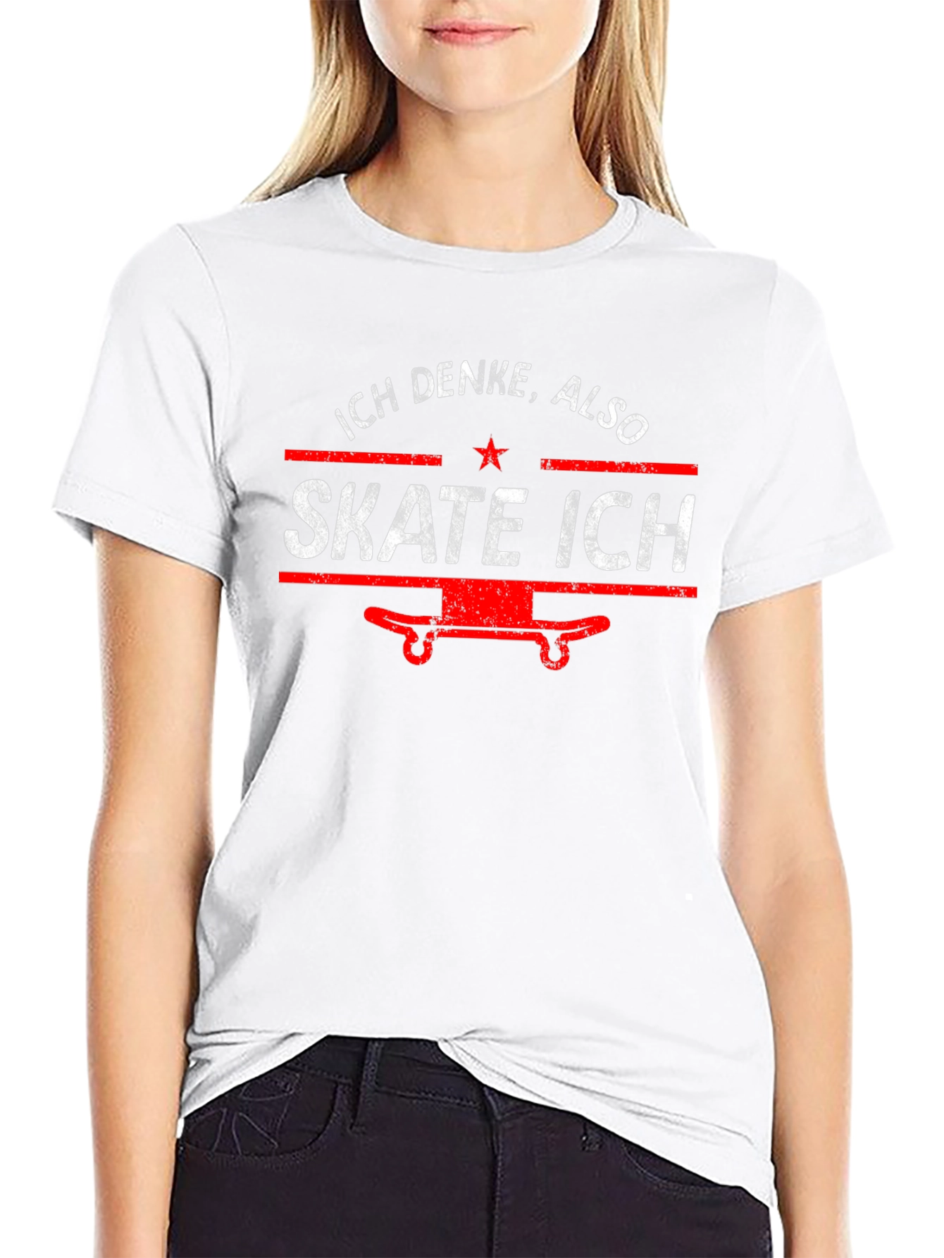 Ich Denke Also Skate Ich T-Shirt