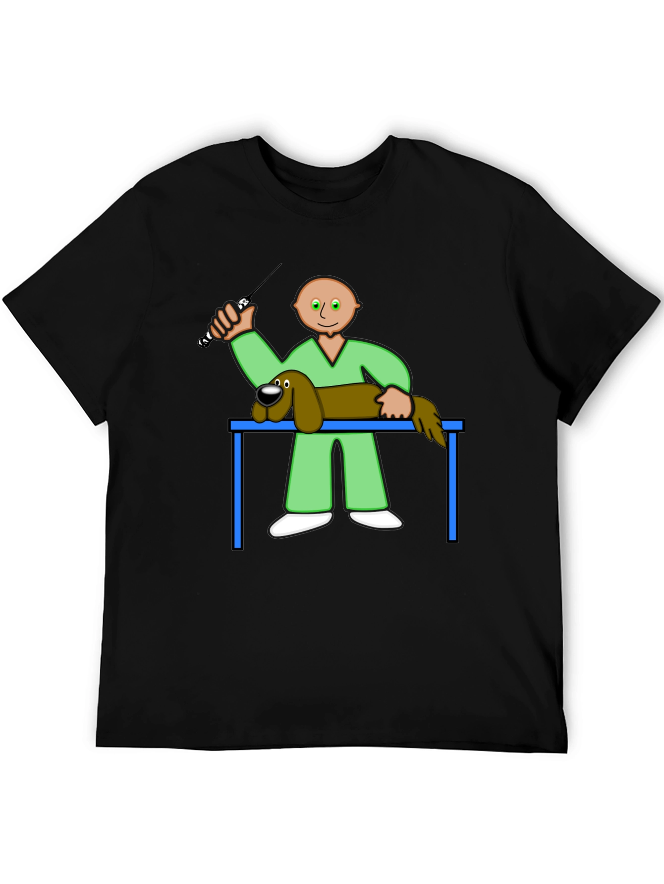 Cartoon Vet T-Shirt: Grooming Style