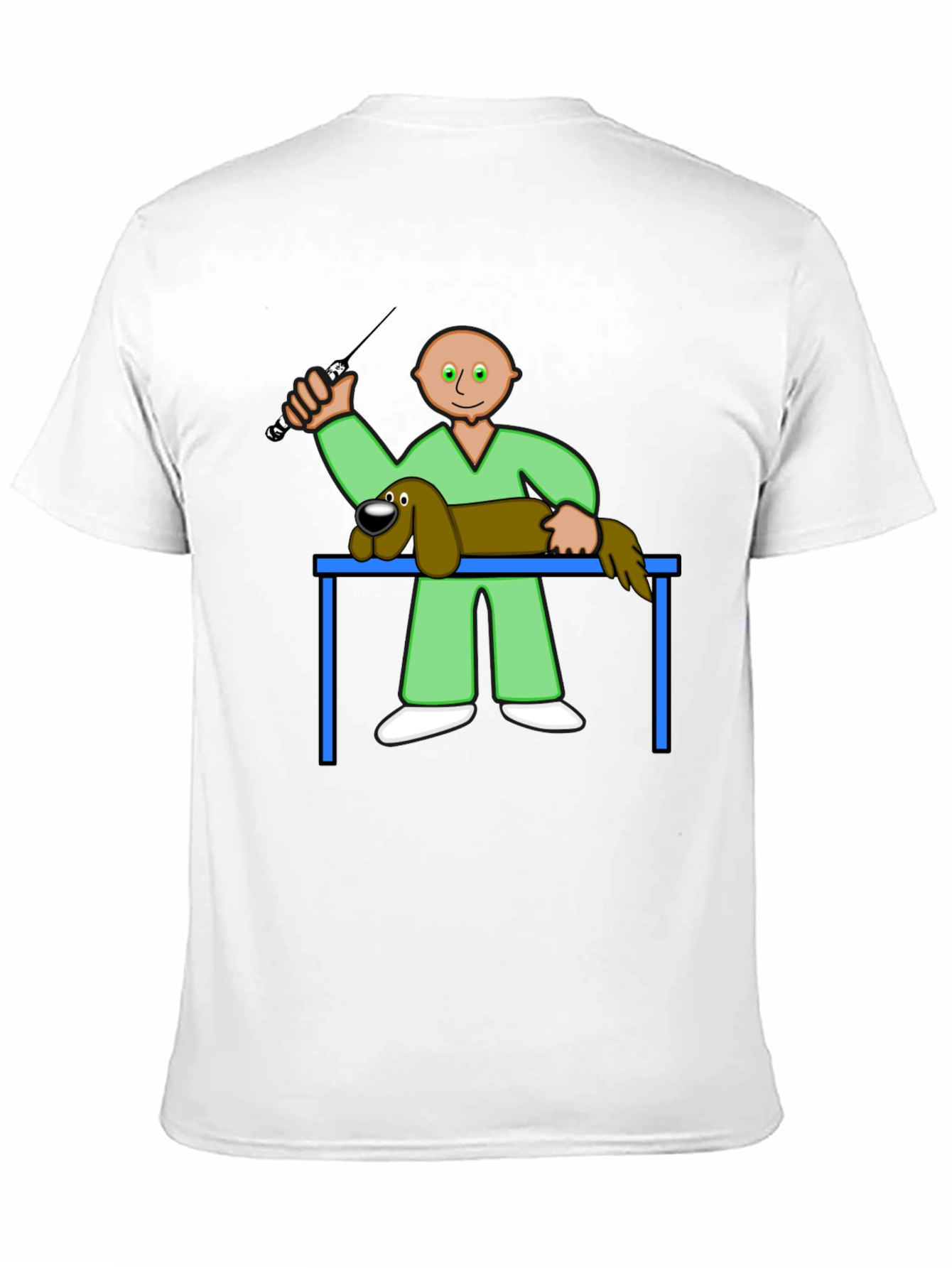 Cartoon Vet T-Shirt: Grooming Style
