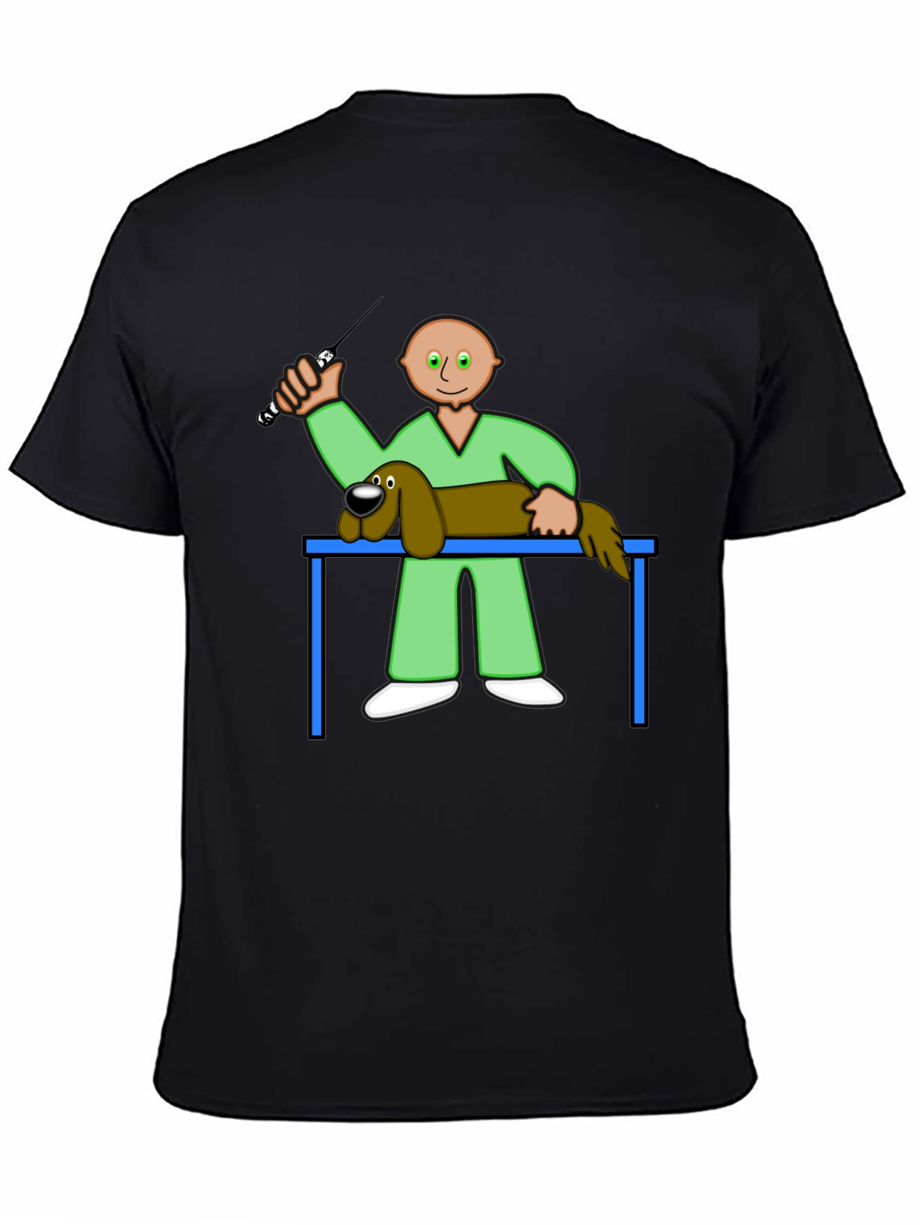Cartoon Vet T-Shirt: Grooming Style