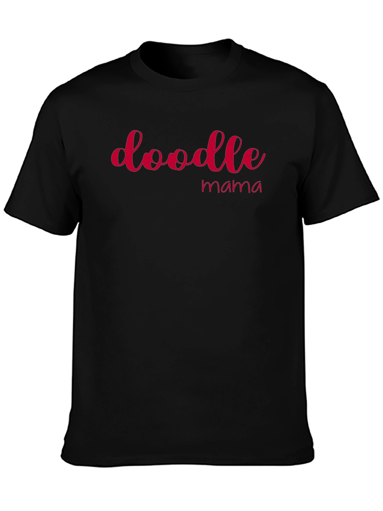 Doodle Mama T-Shirt - Black Crew Neck Tee