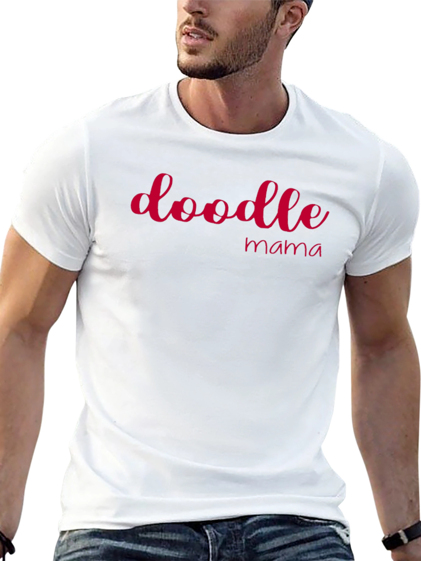 Doodle Mama T-Shirt - Black Crew Neck Tee