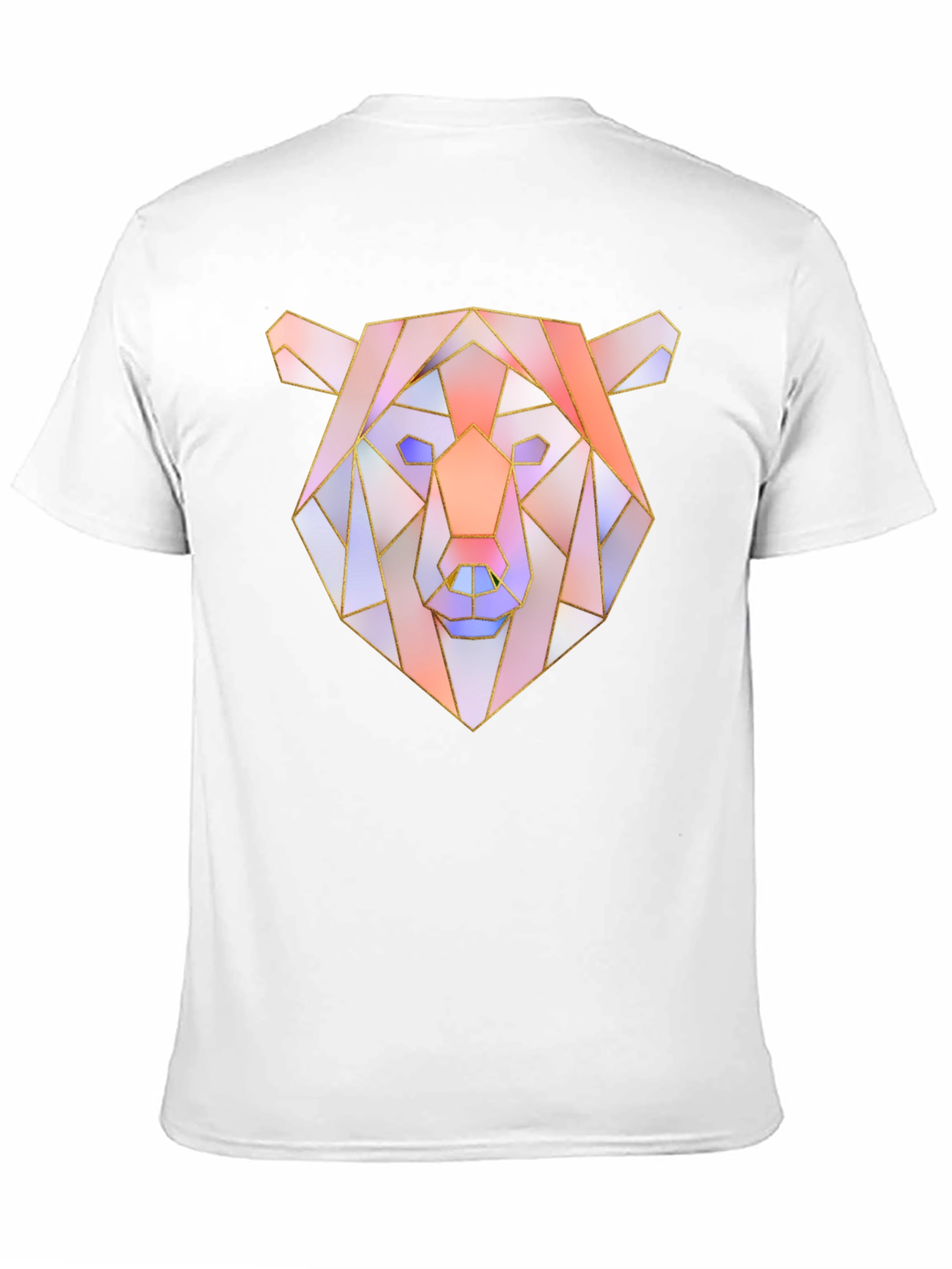 Geometric Bear Graphic Tee - Mens Black T-Shirt