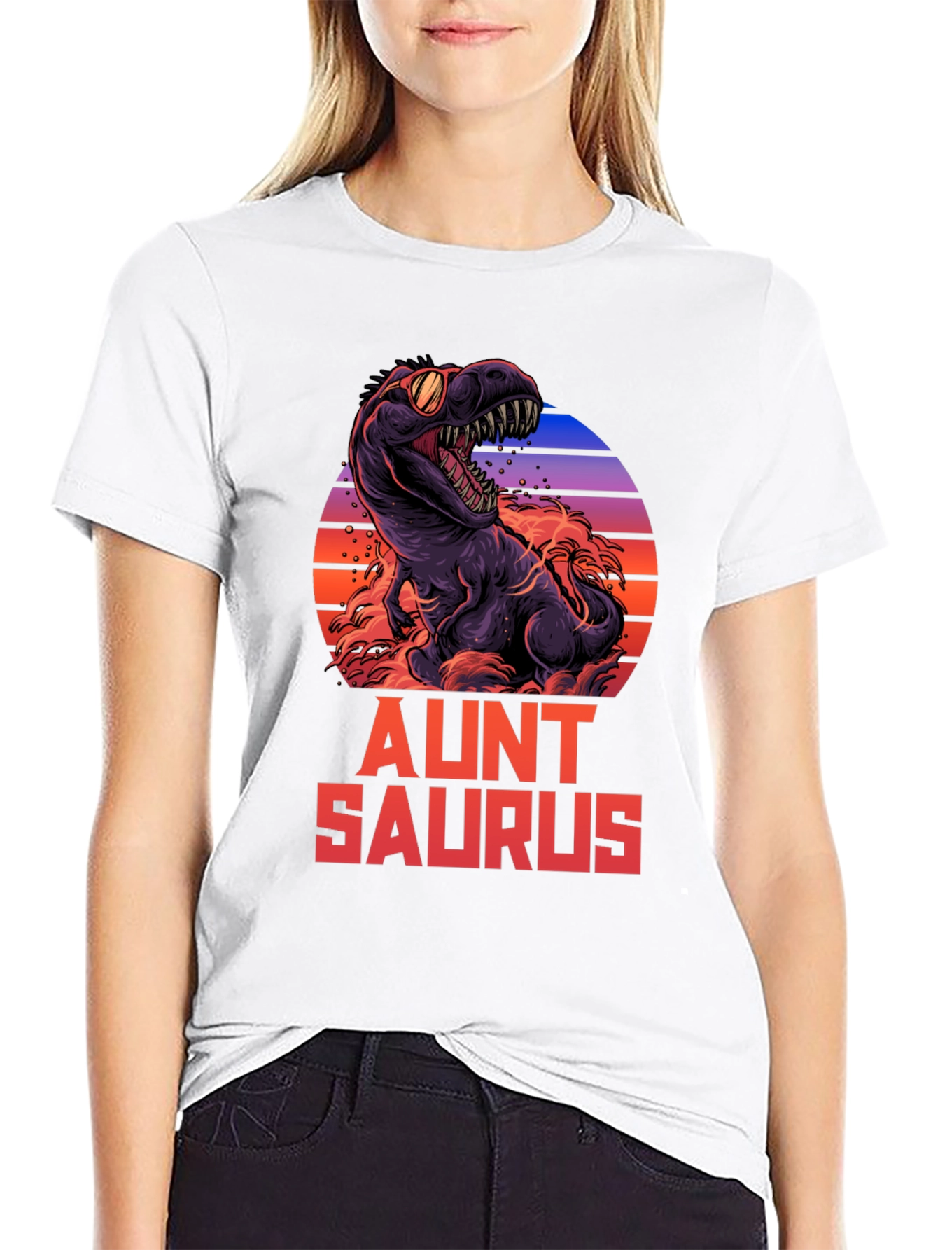 Aunt Saurus T-Shirt - Dinosaur Graphic Tee