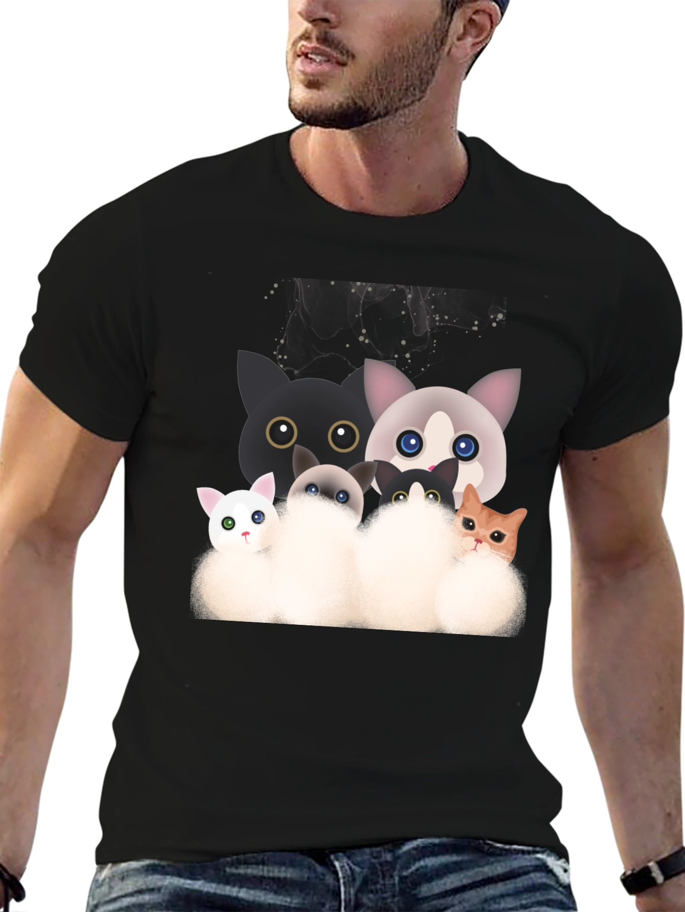 Cute Cartoon Cat T-Shirt