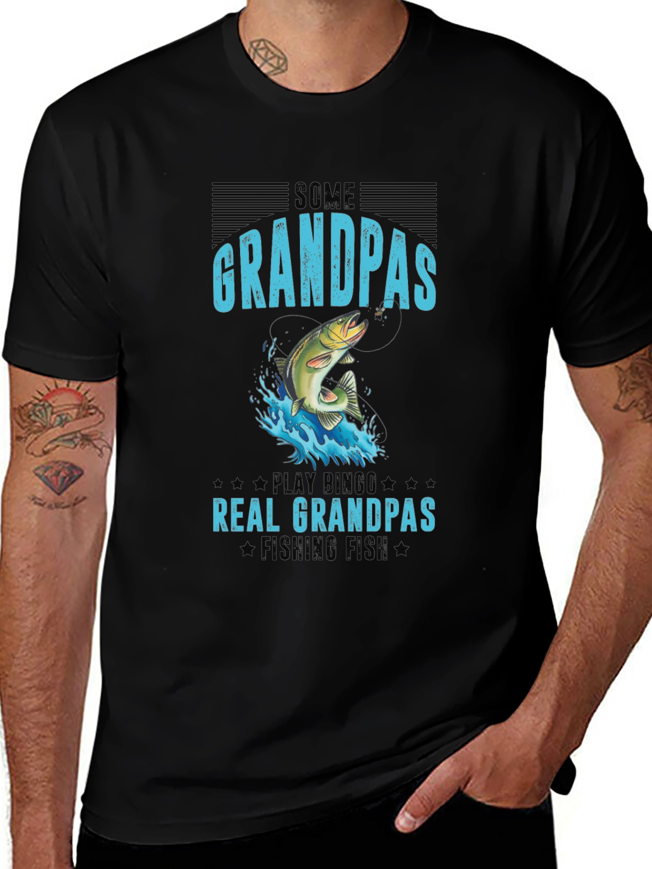 Fishing Grandpas T-Shirt - Real Grandpas Fish
