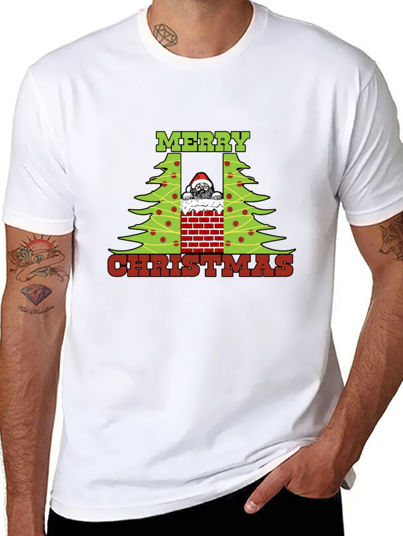 Merry Christmas Dog Chimney T-Shirt