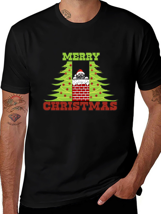 Merry Christmas Dog Chimney T-Shirt