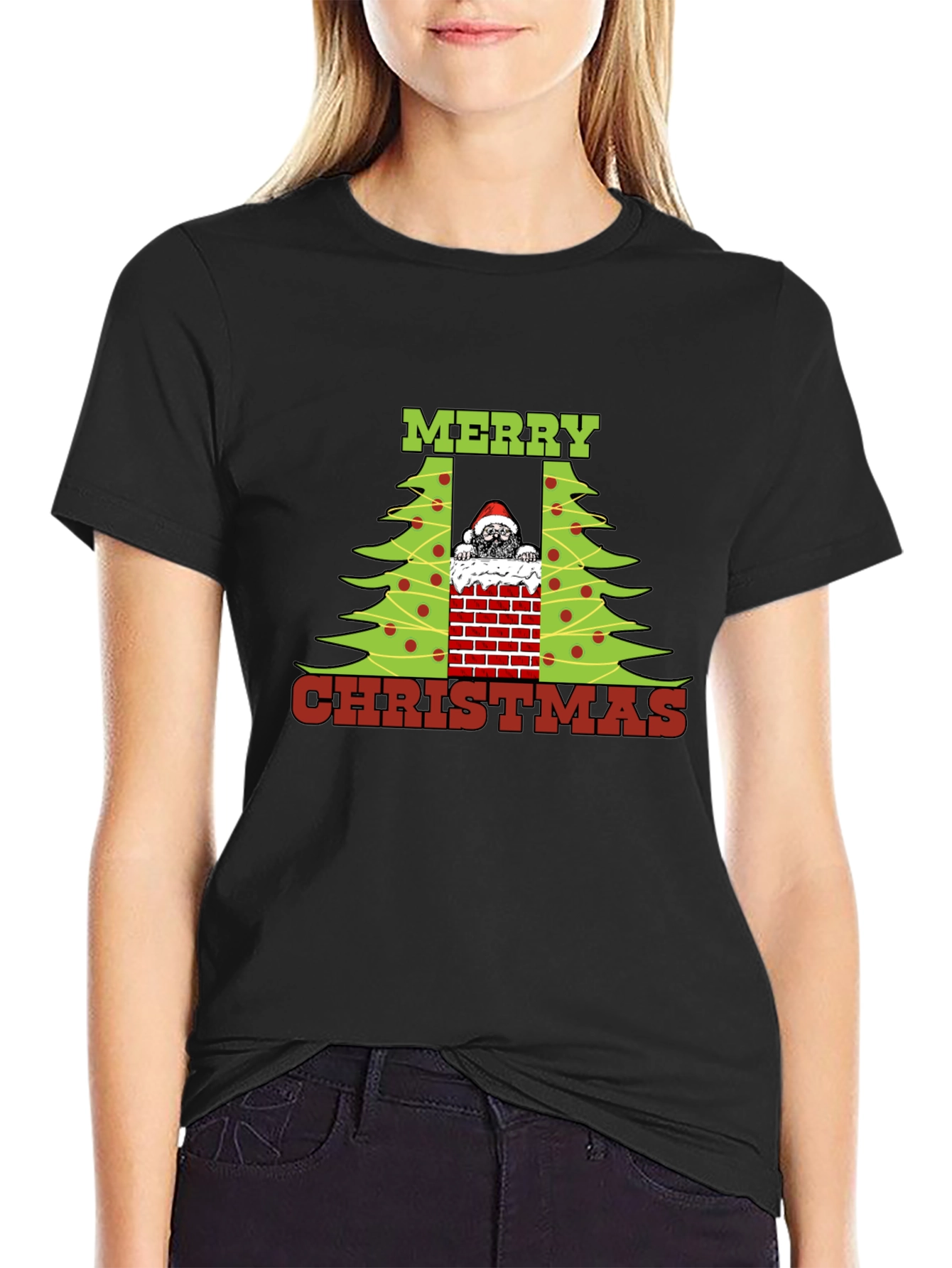 Merry Christmas Dog Chimney T-Shirt