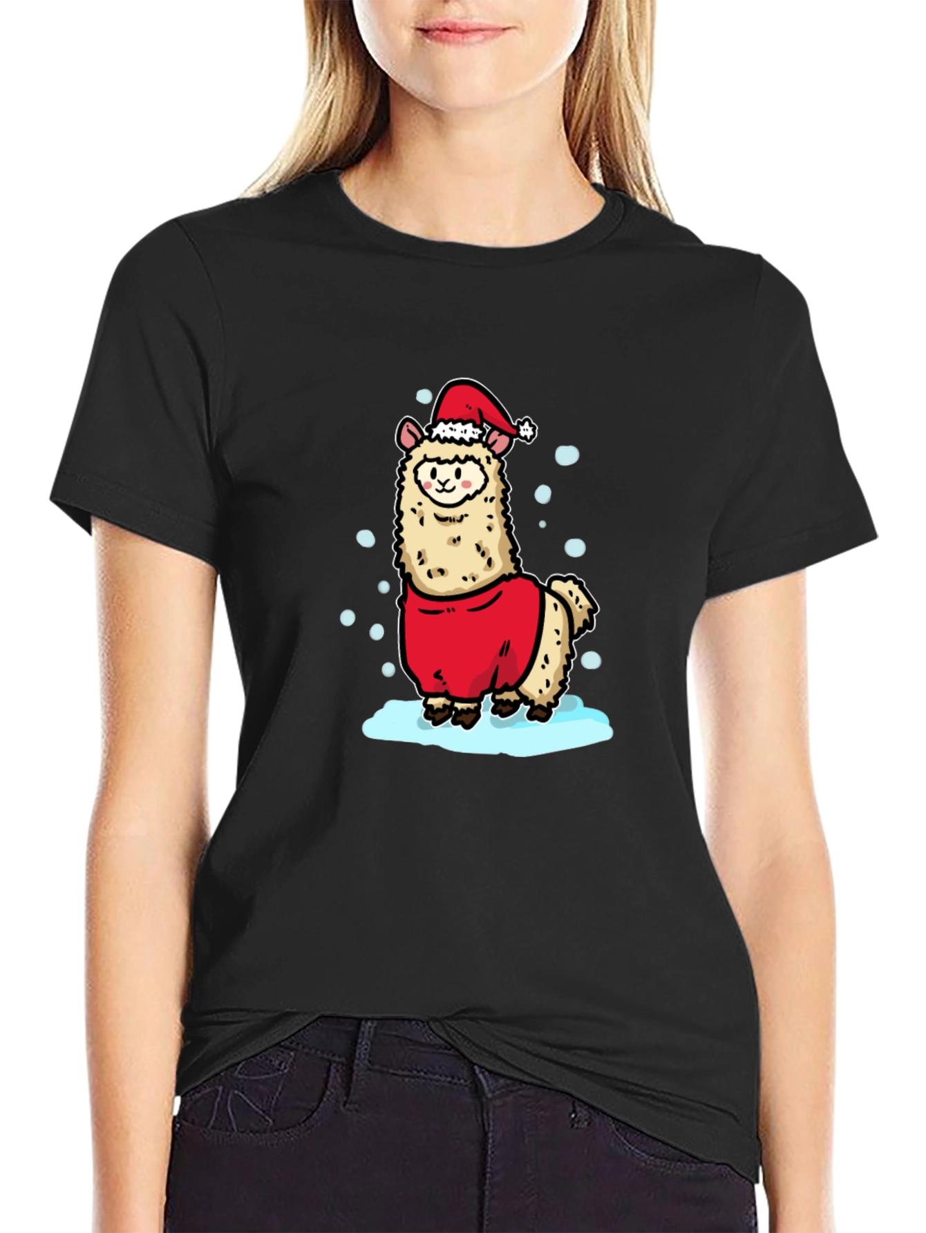 Festive Llama Christmas T-Shirt