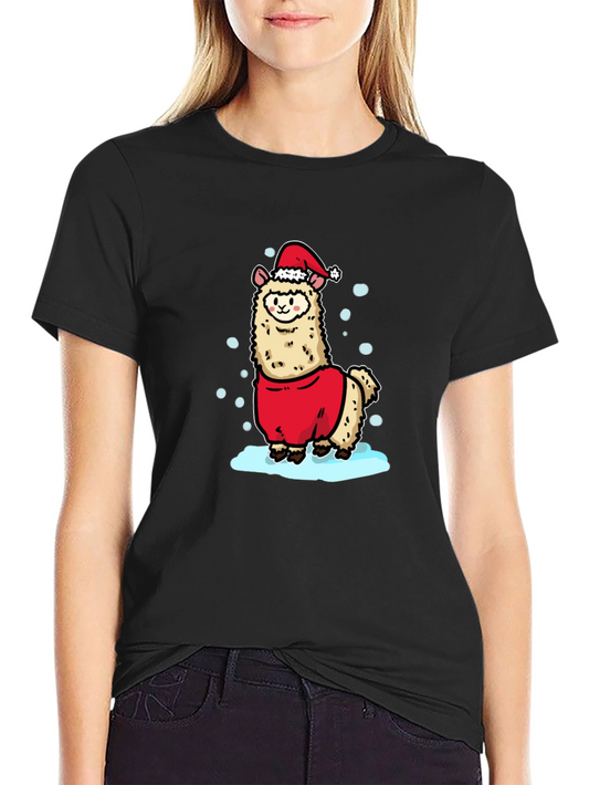 Festive Llama Christmas T-Shirt
