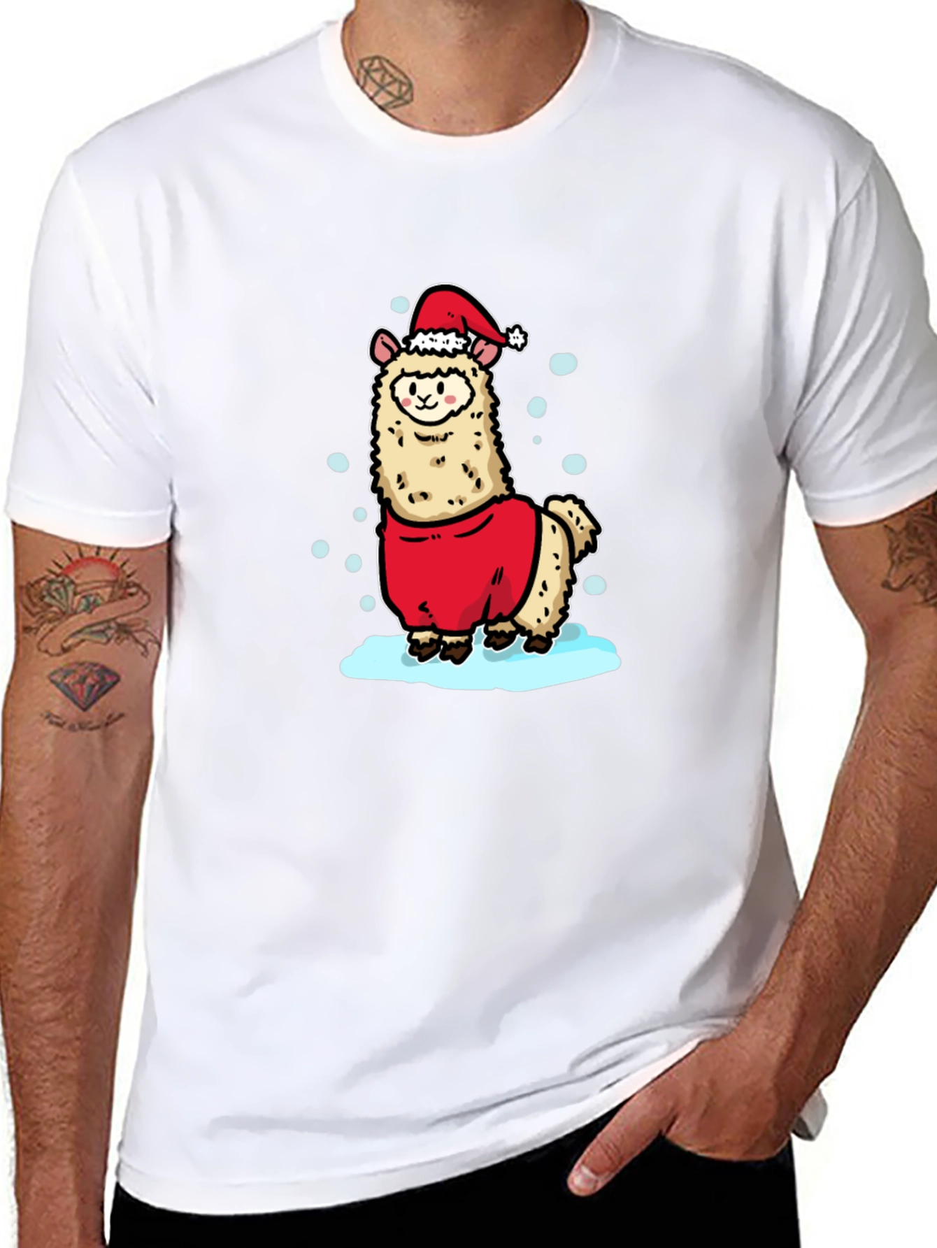 Festive Llama Christmas T-Shirt