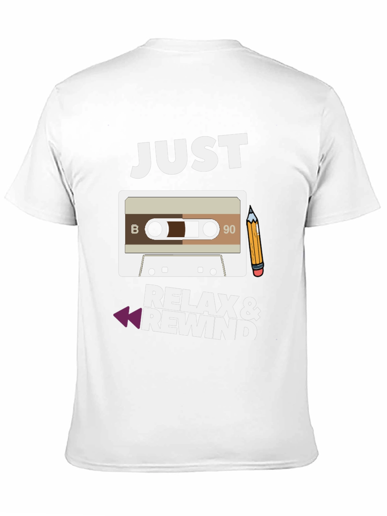 Just Relax & Rewind Cassette Tape Graphic T-Shirt