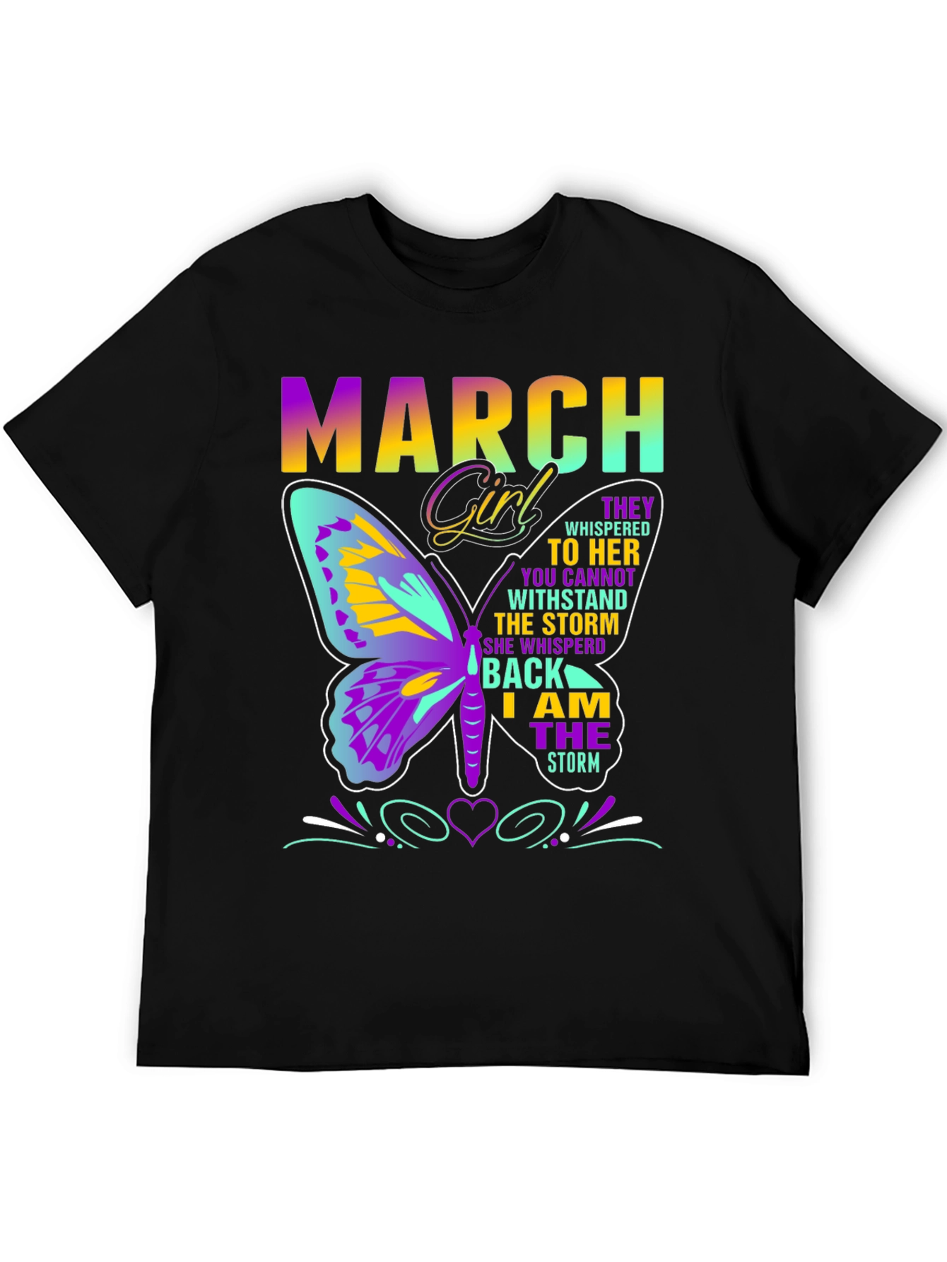 March Girl Butterfly T-Shirt
