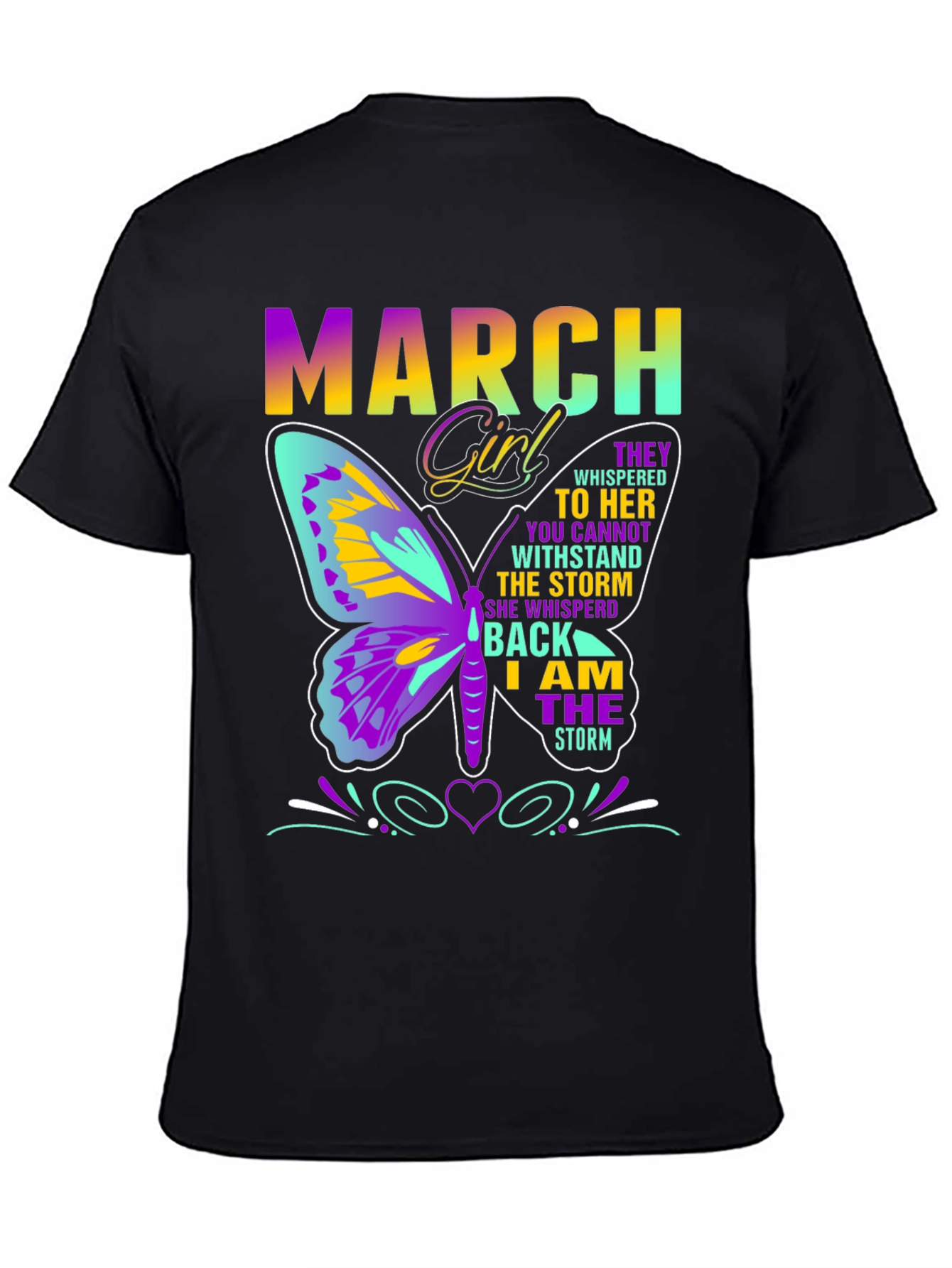 March Girl Butterfly T-Shirt