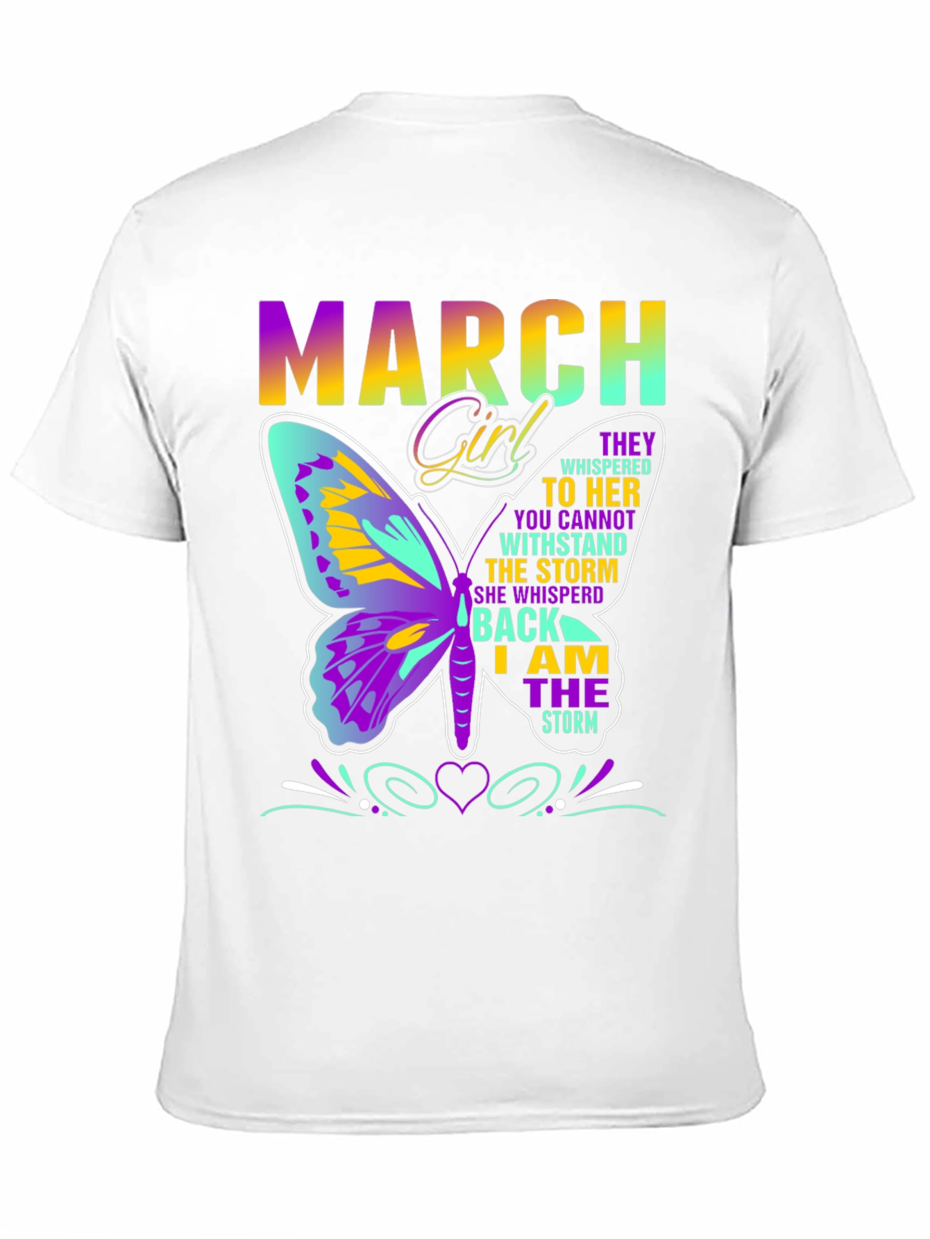 March Girl Butterfly T-Shirt