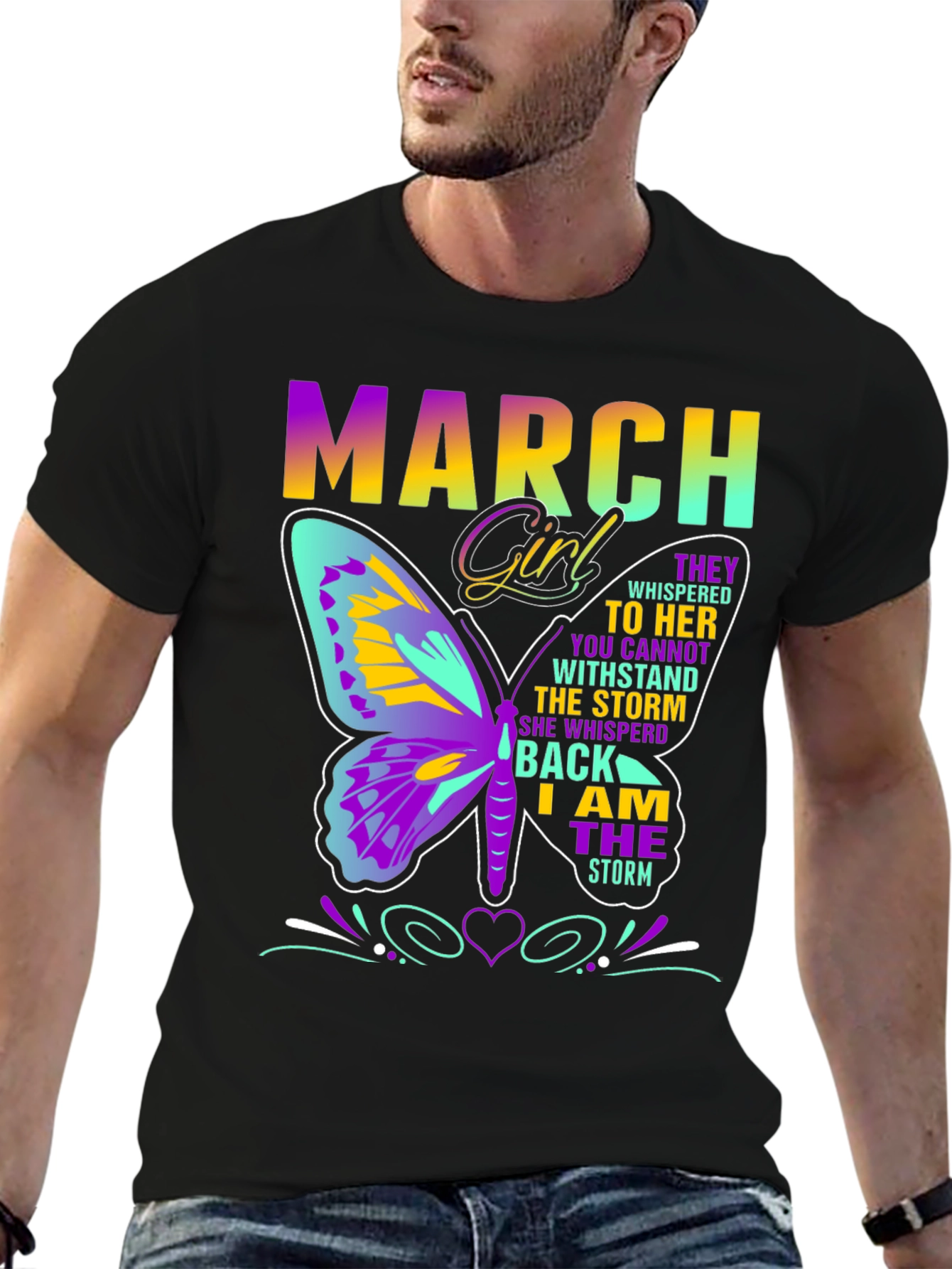 March Girl Butterfly T-Shirt