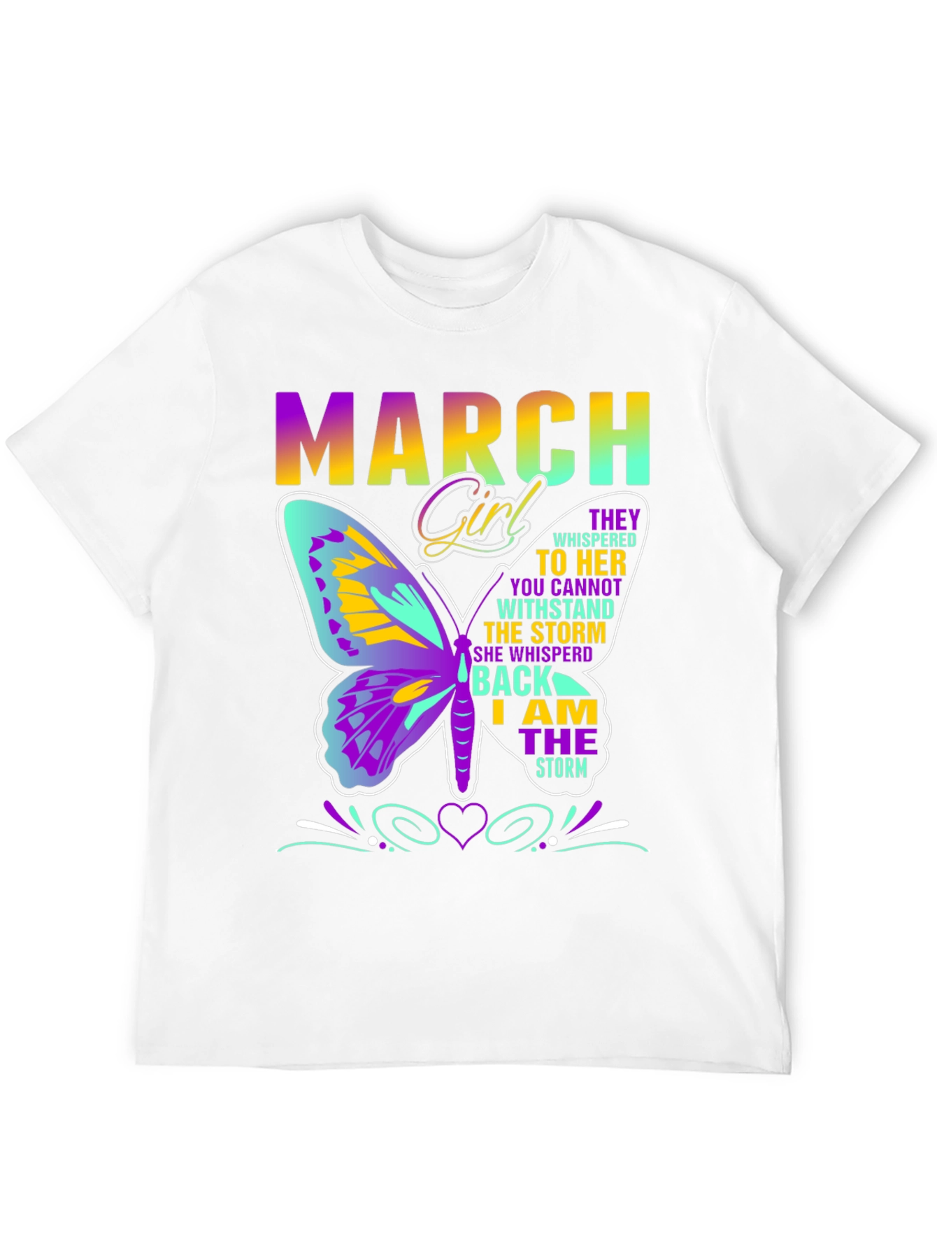 March Girl Butterfly T-Shirt