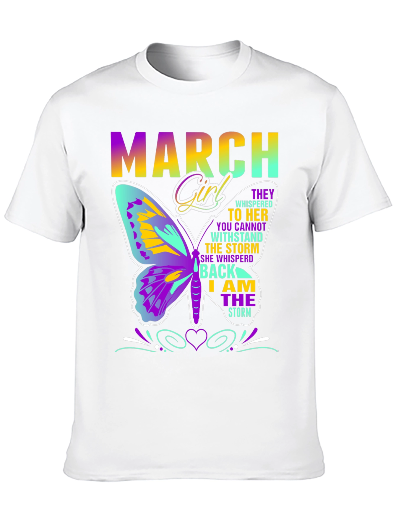 March Girl Butterfly T-Shirt