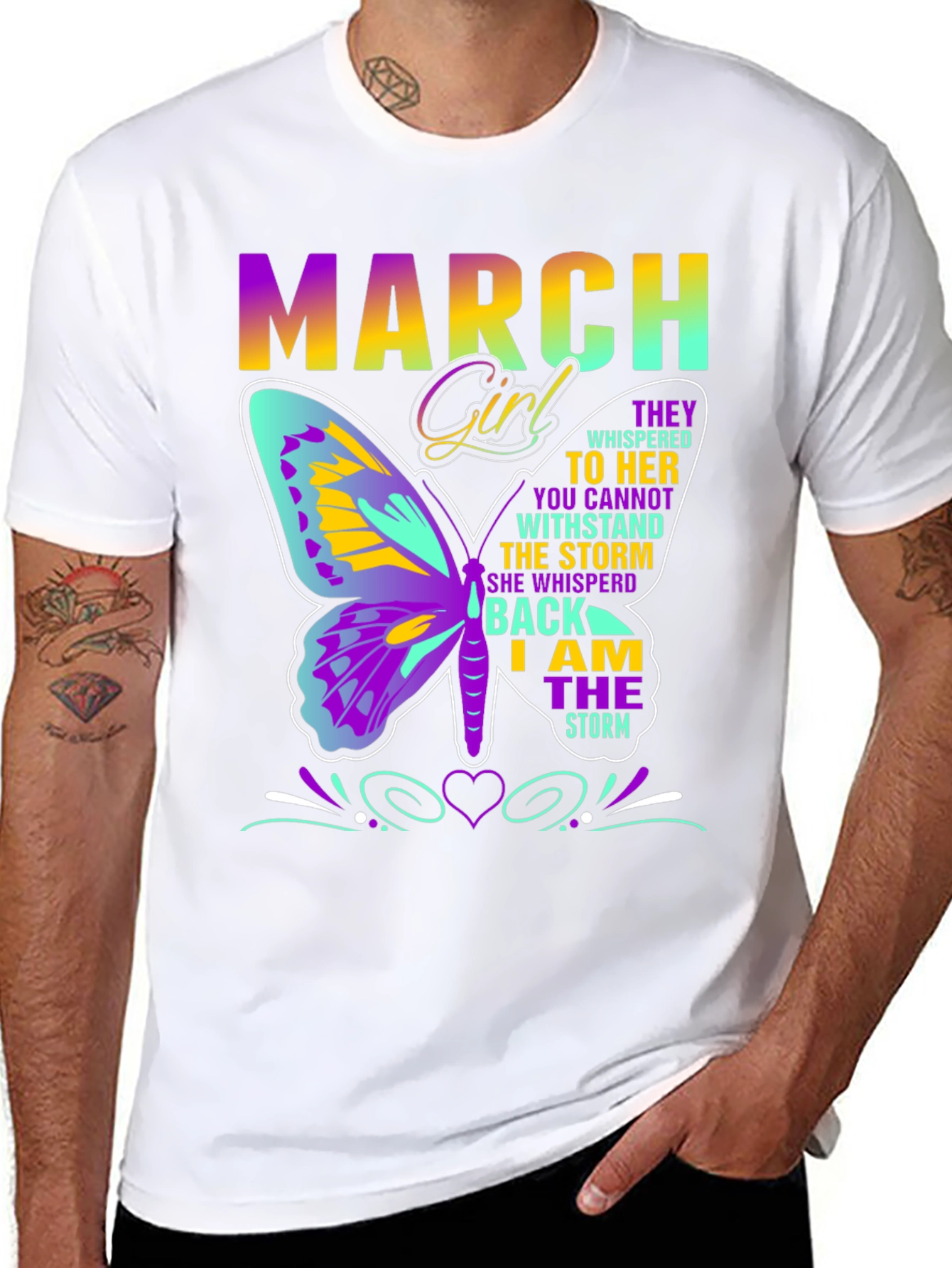 March Girl Butterfly T-Shirt