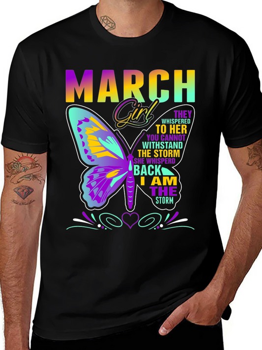 March Girl Butterfly T-Shirt