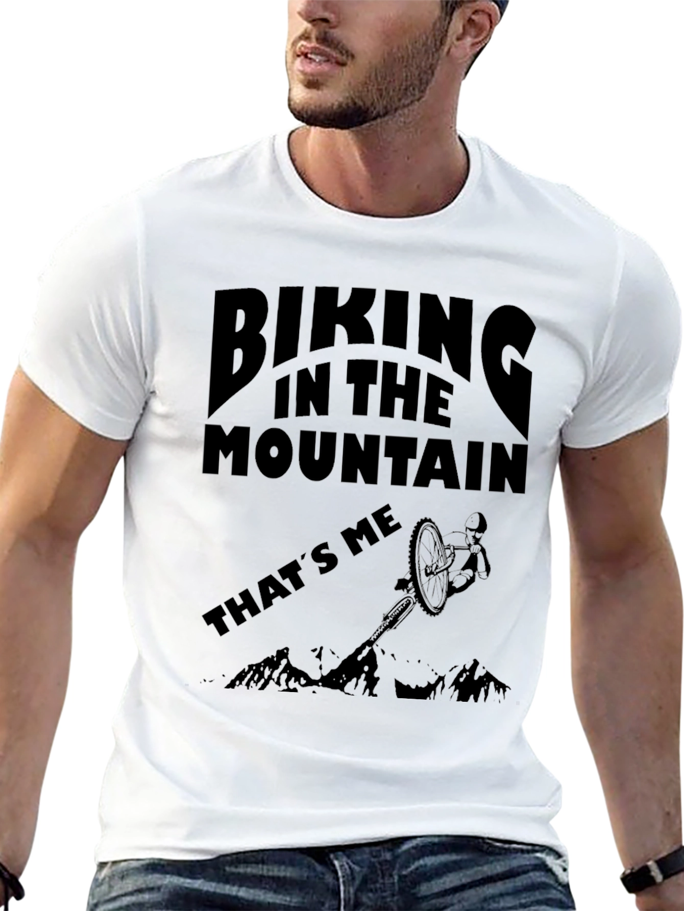 Biking in the Mountain Graphic Tee