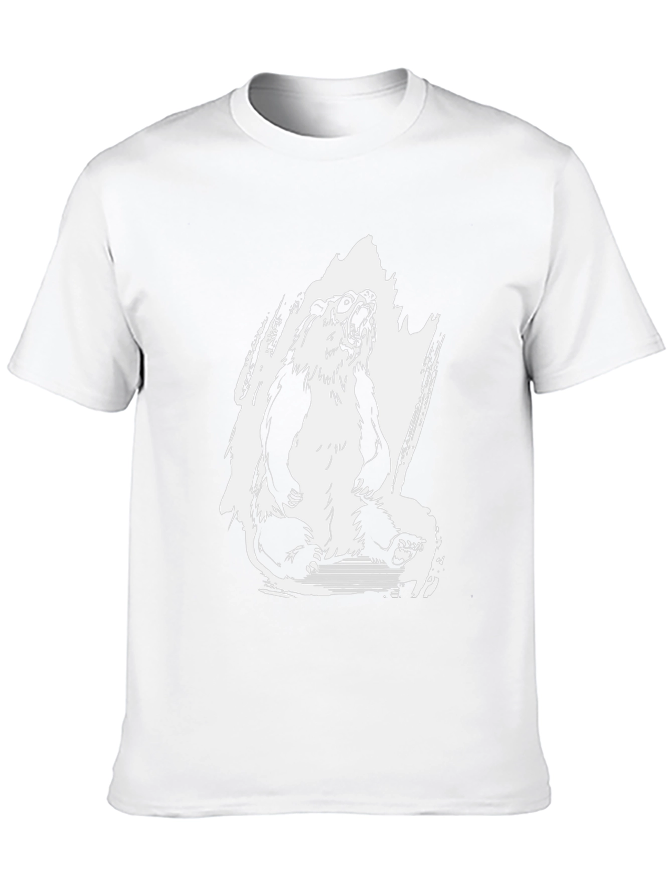 Bear Graphic Tee - Mens Black Crew Neck T-Shirt